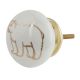 Golden Bear Pattern Ceramic Cabinet Knobs